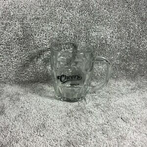 Cheers Beer Mug Clear Dimpled Glass Boston TV Show Stein